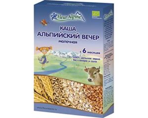 Fleur Alpine Beby Milk Cereal Alpine Evening for Babies from 6 months 7oz/200g from Germany
