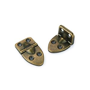 Highpoint 90 Degree Stop Hinge Antique Brass Plated 2-1/16″ x 1-1/18″ Pair