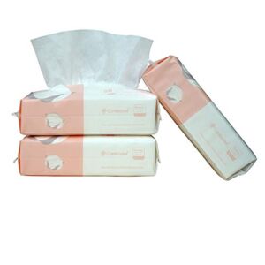 Careboree Extra Thick Facial Cotton Tissue Disposable Dry Wipes Makeup Removing 3 Pack