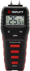 Triplett MS150 Pin/Pinless Non-Invasive Moisture Meter for Wood and Building Materials with Audible Indicator