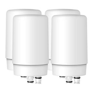AQUA CREST Faucet Filter Replacement, Replacement for Brita Faucet Filter, Brita 36311 On Tap Water Filtration System, Brita FR-200, FF-100 Replacement Filter, White (Pack of 4)
