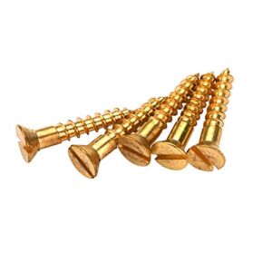 Highpoint Solid Brass Screws #4 x 5/8″ Slotted 25 Pieces