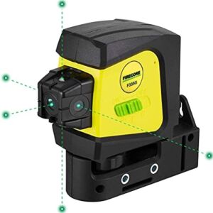 Firecore F335G 5-Point Laser, Green Beam Self-Leveling Alignment Laser with Magnetic Bracket
