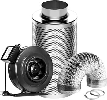 VIVOSUN Air Filtration Kit: 4 Inch 203 CFM Inline Fan, 4” Carbon Filter and 8 Feet of Ducting Combo | The Storepaperoomates Retail Market - Fast Affordable Shopping