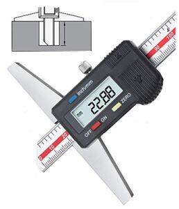 GLTL Depth Gage General Tools Depth gauge Vernier caliper,0-6″/150mm,0-8″/200mm,0-12″/300mm (digital 0-200mm)