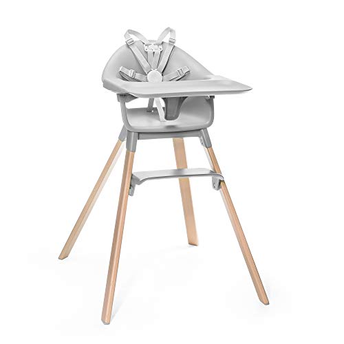 Stokke Clikk High Chair, Cloud Grey – All-in-One High Chair with Tray + Harness – Light, Durable & Travel Friendly – Ergonomic with Adjustable Features – Best for 6-36 Months or Up to 33 lbs | The Storepaperoomates Retail Market - Fast Affordable Shopping