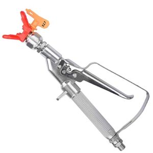 Airless Spray Gun High Pressure with 517 Tip and Tip Guard,Inline Celling Spray Gun fit More Paint Sprayers