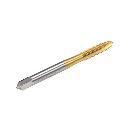 uxcell Spiral Point Plug Threading Tap M6 x 1 Thread, Ground Threads H2 3 Flutes, High Speed Steel HSS 6542, Titanium Coated, Round Shank with Square End, 2pcs | The Storepaperoomates Retail Market - Fast Affordable Shopping