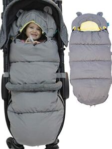 Stroller Trotter – Luxury Stroller footmuff Inner Velvet Layer for Comfort, Stroller Sleeping Bag with Non Skid Adjustable Fixing Elements for Toddler and Baby Bunting