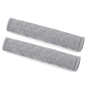 MOONET Auto Seat Belt Shoulder Protector Harness Pad,Soft Skin-Friendly Universal Seatbelt Cover for More Comfortable Driving,Multipurpose for Handbag Carmera Backpack Straps,2pc（Gray）