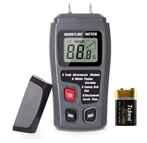 Wood Moisture Meter, Moisture Reader for Firewood, Small Handheld Wood Moisture Detector, Humidity Detector for Cordwood, Furniture, Floor, Wood Humidity Measuring Device