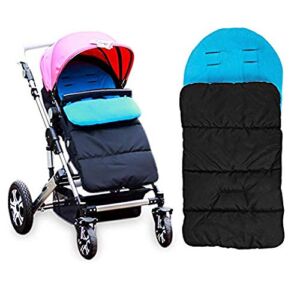 Diagtree Baby Sleeping Bag Universal 3 in 1 Stroller Annex Mat Footmuff Cover Stroller Bunting Bag Waterproof Windproof Cold-Proof Detachable (Blue)