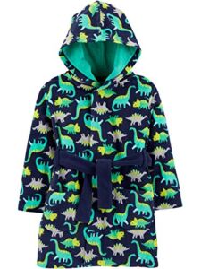 Simple Joys by Carter’s Toddler Boys’ Hooded Sleeper Robe, Green/Navy, Dinosaur, 4-5T