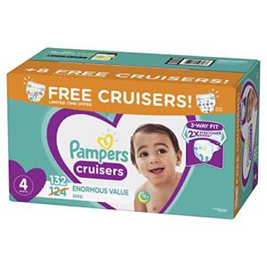 Diapers Size 4, 132 Count – Pampers Cruisers Disposable Baby Diapers, Enormous Pack, Plus Bonus Diapers