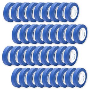 36 Rolls 0.94 Inch Blue Painters Tape Bulk Pack, Medium Adhesive That Sticks Well but Leaves No Residue Behind, 60 Yards Length, 36 Rolls, 2160 Total Yards