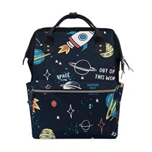 A Seed Baby Diaper Bag Backpack Tote Planet Rocket Star Galaxy Space Universe