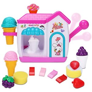 AugToy Bath Toys for Toddlers 3-4 Years, Ice Cream Foam Maker Bath Toys for Kids Ages 4-8, Bubble Pretend Cake Play Set Water Bathtub Toys for Girls Boys Age 3 4 5 Year Old Birthday Gifts