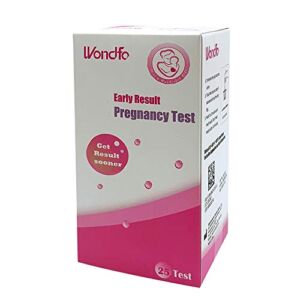 Wondfo Pregnancy Test Strips Early Detection – Extra Sensitive 10 MIU/ML HCG Early Predictor Kit (25 Count)