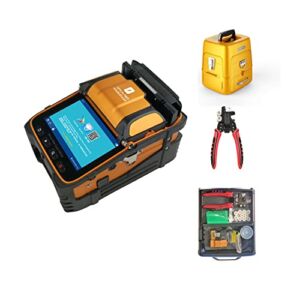 QIIRUN Fusion Splicer AI-9 Toolbox Kit with Auto Focus and 6 Motors for Trunk Line Construction, AI-9 Fusion Splicer Fiber Optic with Tutorial Video for Cable Splicing Projects