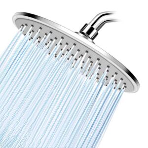 WarmSpray Rain Shower Head High Pressure with 9 Inch Thin Chrome Large Coverage Rainfall Spray Shower Relaxation