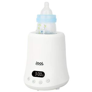 Baby Bottle Warmer – Quick Heating & Keep Warm Mode, Digital Display, Time Chart on Warmer, Heats Milk, Breast Milk, Formula, Juice, Fits Most Standard Bottles – Jool Baby