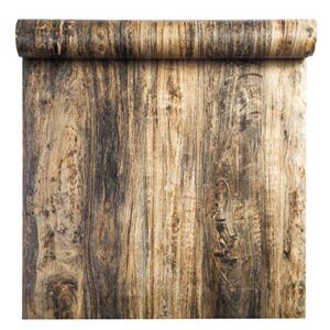 PoetryHome Self Adhesive Distressed Wood Grain Wall Paper for Cabinets Countertop Table Desk Furniture Removable Shelf Liner Wallpaper 15.7×98 Inches