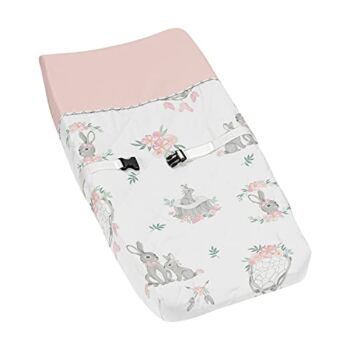 Sweet Jojo Designs Blush Pink and Grey Woodland Boho Dream Catcher Arrow Girl Baby Nursery Changing Pad Cover for Gray Bunny Floral Collection – Watercolor Rose Flower | The Storepaperoomates Retail Market - Fast Affordable Shopping