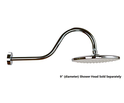 17 Inches Shower Arm Made of Stainless Steel Water Outlet PJ1701, Long Reach Shower Head Extension Chrome Finish by Purelux | The Storepaperoomates Retail Market - Fast Affordable Shopping