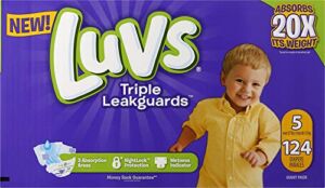 Luvs Ultra Leakguards, Stage 5 Disposable Diaper, 124 Count