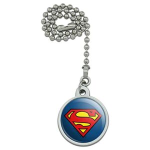 GRAPHICS & MORE Superman Classic S Shield Logo Ceiling Fan and Light Pull Chain