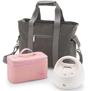 Spectra – S2 Plus Electric Breast Milk Pump with Tote Bag, Bottles and Cooler for Baby Feeding