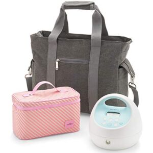 Spectra – S1 Plus Electric Breast Milk Pump with Tote Bag, Breast Milk Bottles and Cooler for Baby Feeding