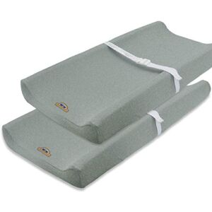 Super Soft and Stretchy Changing Pad Cover 2pk by BlueSnail (Gray)