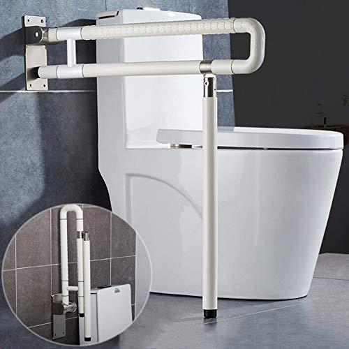 MEETWARM Handicap Rails Foldable Toilet Grab Bar Handles Bathroom Seat Support Bars Flip-Up Grab Arm Hand Grips Safety Handrails for Elderly Disabled Pregnant Anti Slip Shower Assist Aid | The Storepaperoomates Retail Market - Fast Affordable Shopping