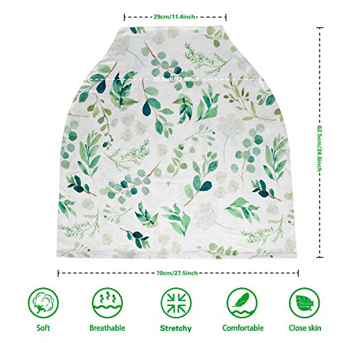 Nursing Cover Breastfeeding Scarf, Car Seat Covers for Babies Infant Carseat Canopy, Stretchy Soft Breathable Multi-Use Cover Ups for Stroller High Chair Shopping Cart, Baby Essentials for Summer | The Storepaperoomates Retail Market - Fast Affordable Shopping