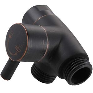 G-Promise Solid Metal Shower Arm Diverter for Hand Held Showerhead and Fixed Spray Head ∣ G 1/2 Three-Way Bathroom Universal Shower System Replacement Part (Oil Rubbed Bronze)
