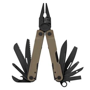 LEATHERMAN, Rebar Multitool with Premium Replaceable Wire Cutters and Saw, Coyote Tan with Nylon Sheath