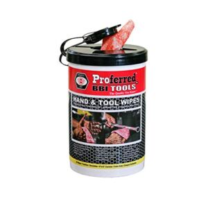 Proferred – T99001 PROFERRED Hand and Tool Wipes, Heavy Duty Tool Cleaning Wipes, Hand Cleaning Wipes, Degreasing, Waterless Hand Cleaner, Dual Surface, Work Surface Wipes