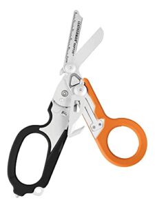 LEATHERMAN, Raptor Rescue Emergency Shears with Strap Cutter and Glass Breaker, Black-Orange with Utility Holster