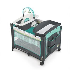 Ingenuity Smart and Simple Packable Portable Playard with Changing Table – Ridgedale