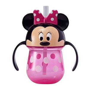 Minnie Mouse Straw Cup: Toddler Trainer Cup with Soft-tip Straw and Easy-Grasp Handles