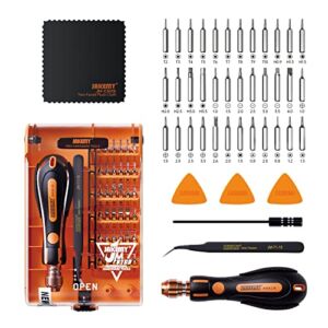 Screwdriver Set 43 in 1 Precision Screwdriver Kit JAKEMY Magnetic Replaceable Bits Repair Tool Kit Opening Tool and Tweezer for iphone Cellphone PC Electronics