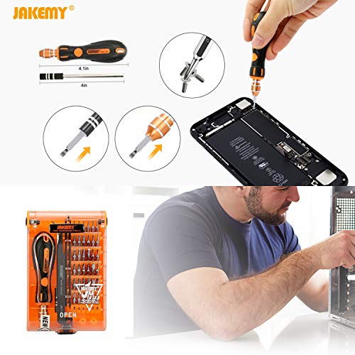 Screwdriver Set 43 in 1 Precision Screwdriver Kit JAKEMY Magnetic Replaceable Bits Repair Tool Kit Opening Tool and Tweezer for iphone Cellphone PC Electronics | The Storepaperoomates Retail Market - Fast Affordable Shopping