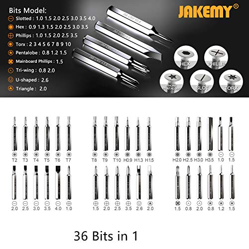 Screwdriver Set 43 in 1 Precision Screwdriver Kit JAKEMY Magnetic Replaceable Bits Repair Tool Kit Opening Tool and Tweezer for iphone Cellphone PC Electronics | The Storepaperoomates Retail Market - Fast Affordable Shopping
