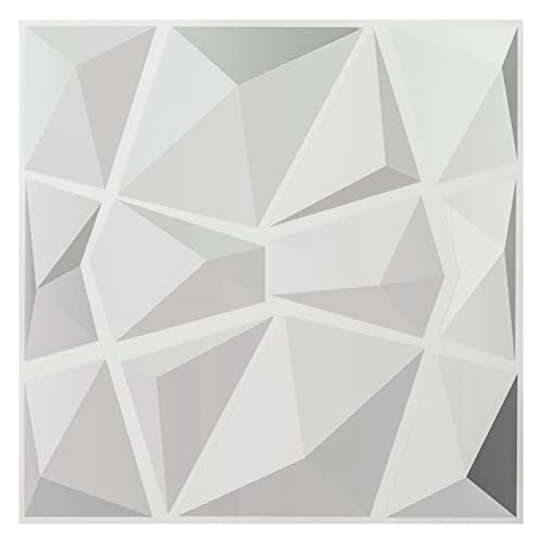 Art3d Decorative 3D Wall Panels Diamond Design Pack of 12 Tiles 32 Sq Ft (Plant Fiber) | The Storepaperoomates Retail Market - Fast Affordable Shopping