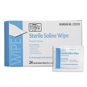 Hygea Sterile Saline Wipes, 6 x 4 Inch, C22370 (Case of 576)