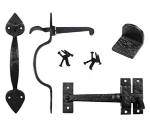 Iron Valley – Complete Heart Gate Latch Kit – Solid Cast Iron