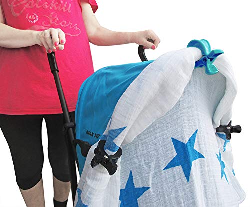 Stroller Clips to Hook Muslin Sun Shade to Canopy, Car Seat Cover Clip, Nursing Cover, Pram Toy Holder, Blanket Clamp – Best Baby Shower Registry Gift – Buggy Accessory | The Storepaperoomates Retail Market - Fast Affordable Shopping