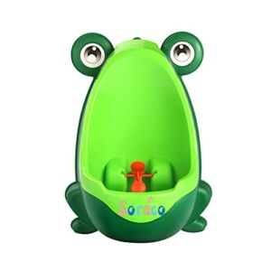 Soraco Frog Potty Training Urinal for Toddler Boys Toilet with Aiming Target-Green