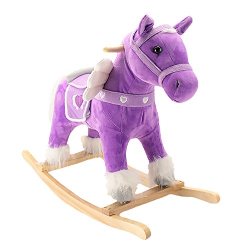Animal Adventure | Real Wood Ride-On Plush Rocker | Purple Fantasy Pegasus | Perfect for Ages 3+ | The Storepaperoomates Retail Market - Fast Affordable Shopping